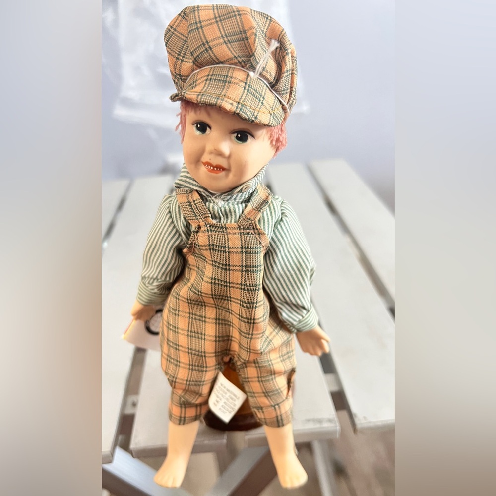 Vintage American Collection “Charles” Doll. Hand Painted With Birth Certificate